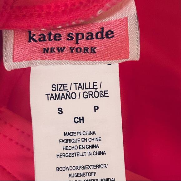 Kate Spade Smocked Underwire Pink One Piece Swimsuit Size Small - Picture 5 of 13